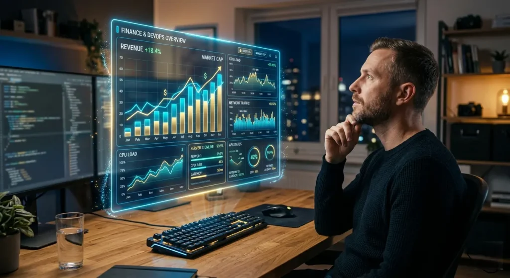 Ilustrasi strategi keuangan developer untuk mengatur gaji dan investasi secara sistematis.